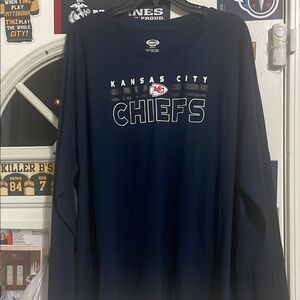 NFL Kansas City Chiefs Navy Long Sleeve Shirt NWOT